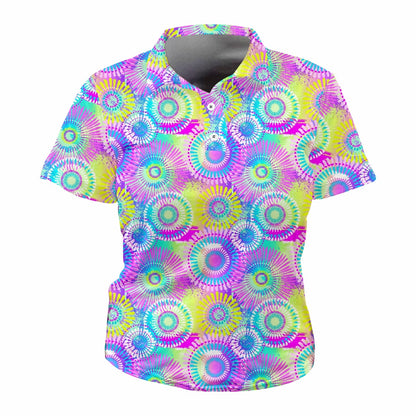 Pastel Tie Dye Ladies Golf Shirt (3764)