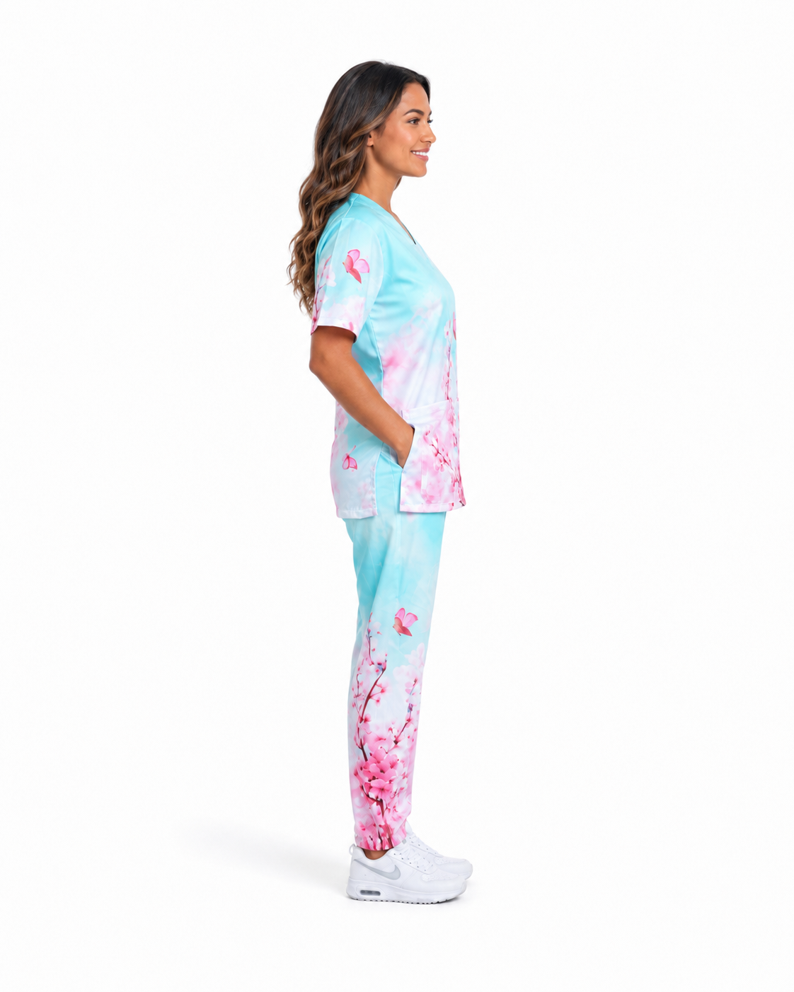Scrub Set Unisex (Top + Pants) – Cherry Blossom