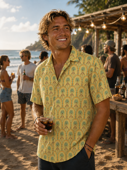 Sunlit Palms Button up Shirt