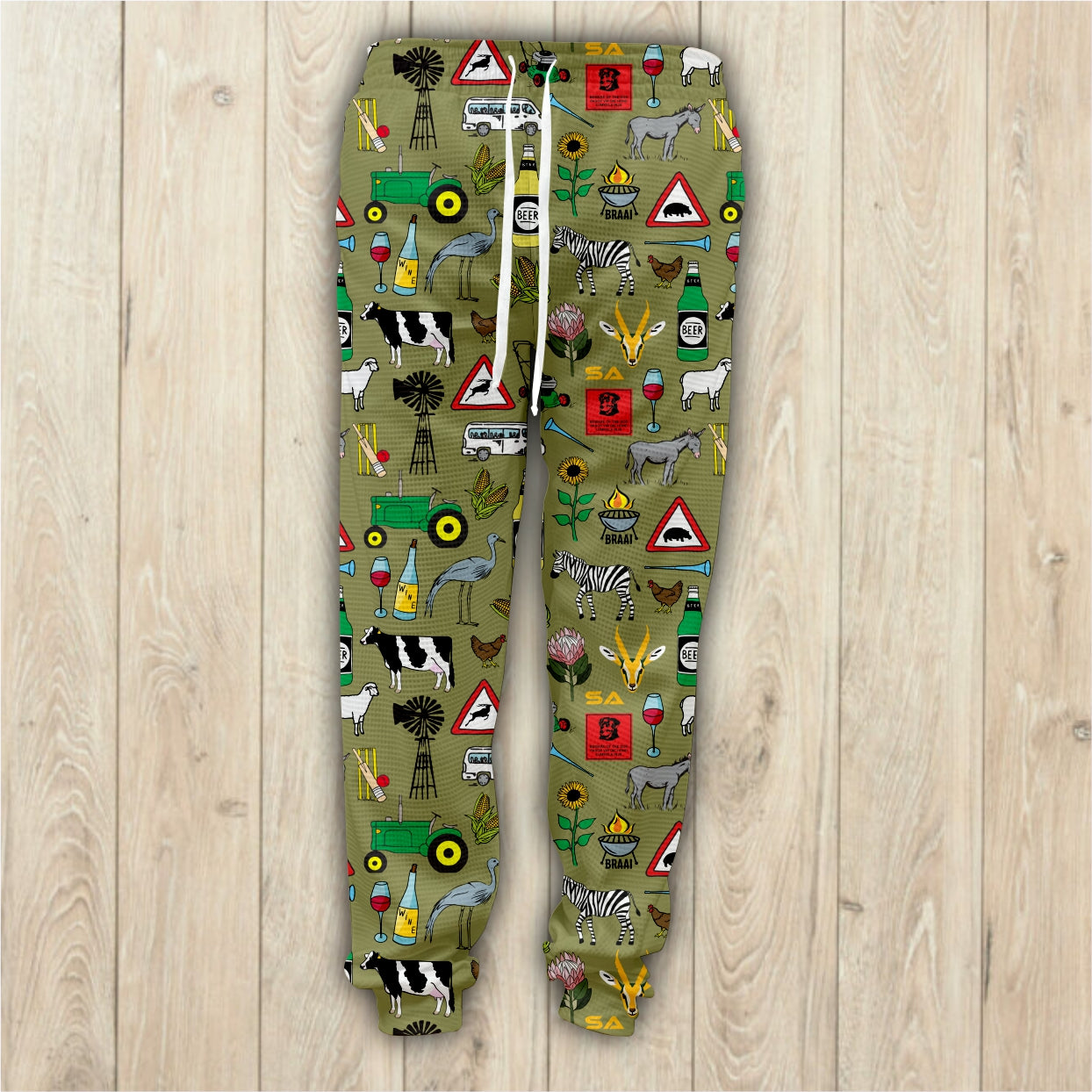 Iconic - Khaki - 44 Klub  Unisex Waffle Sweatpants