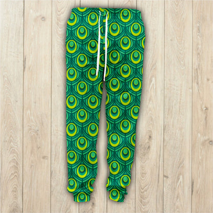 Green Peacock Unisex Waffle Sweatpants