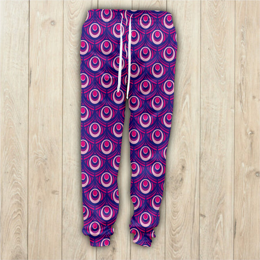 Purple Peacock Unisex Waffle Sweatpants