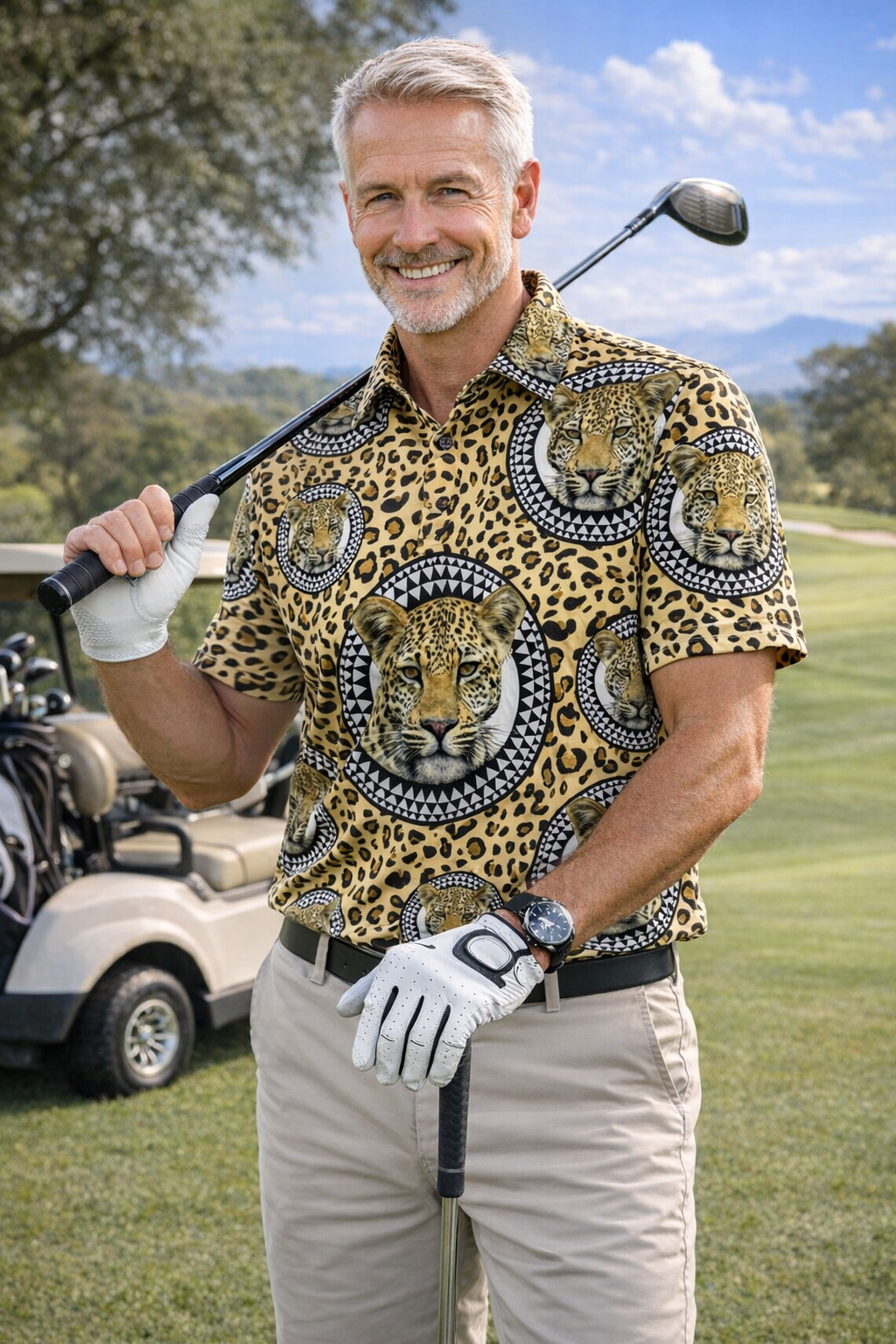 UTHOZULU - Leopard Golf Shirt