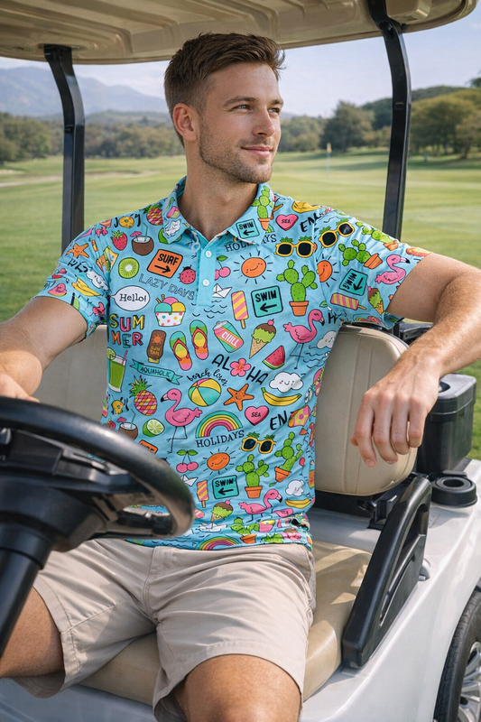 Aloha Holidays Golf Shirt (3757)
