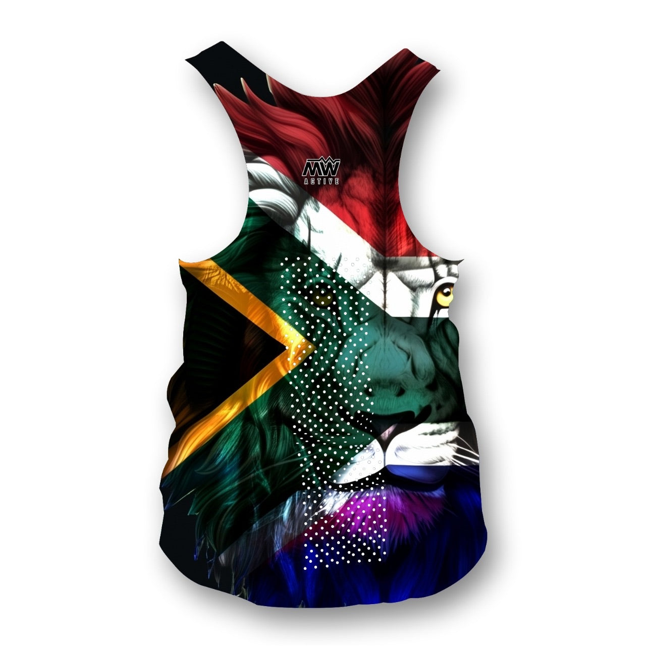 South African flag Lion - Ladies Seamless Performance Running Vest