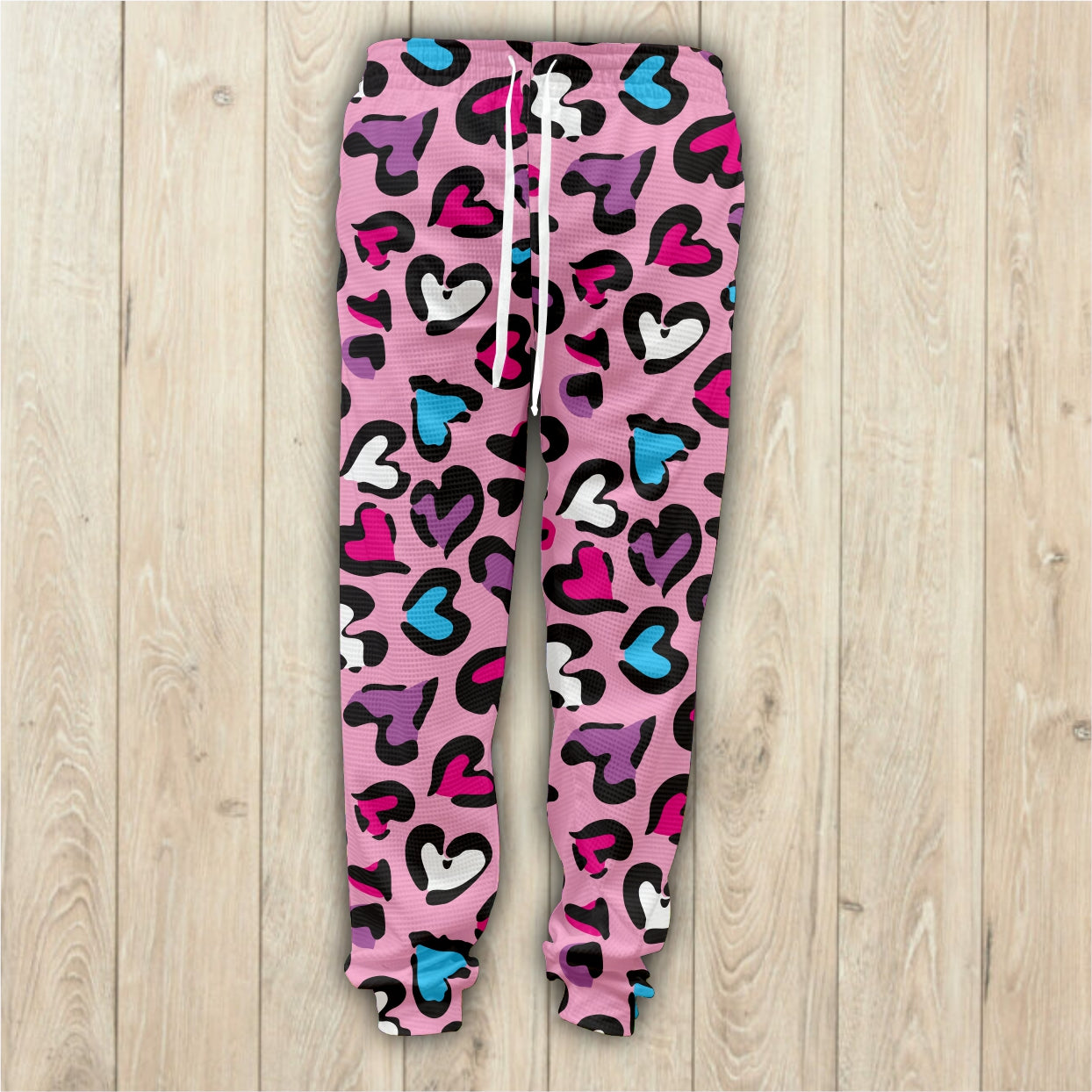 Love Leopard Waffle Sweatpants (3228)