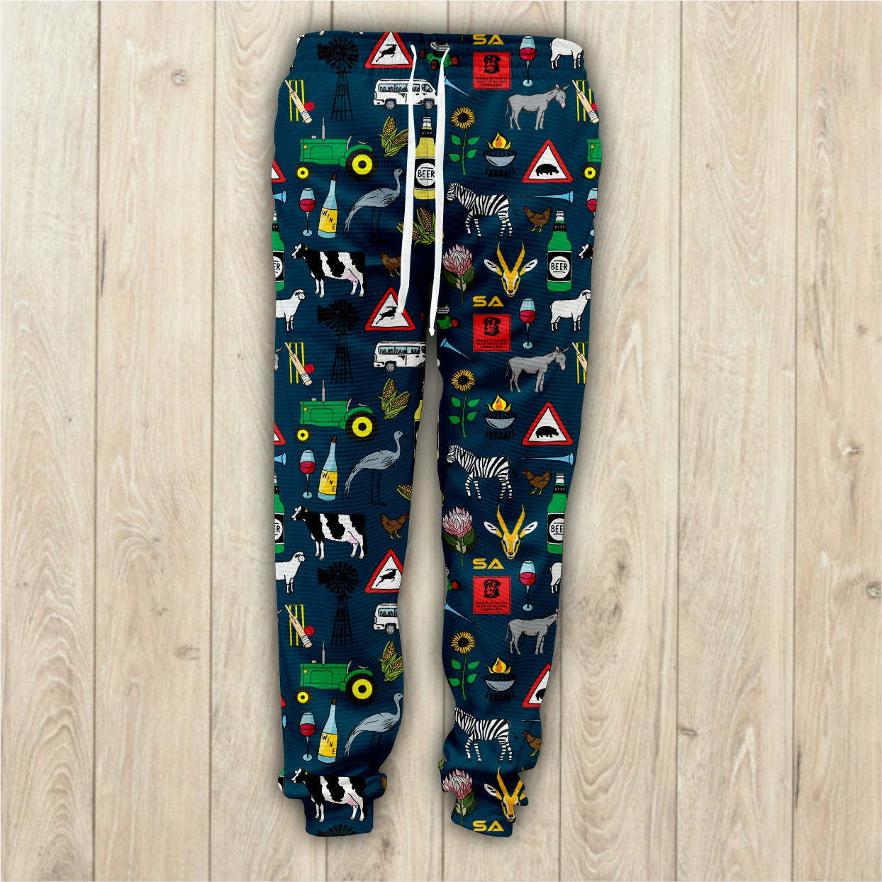 Iconic - Navy - 44 Klub  Unisex Waffle Sweatpants