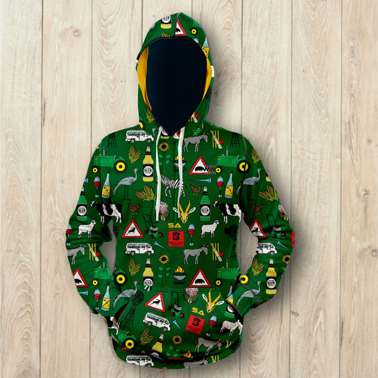 Iconic 44 Klub - Green & Gold - Unisex Waffle Hoodie