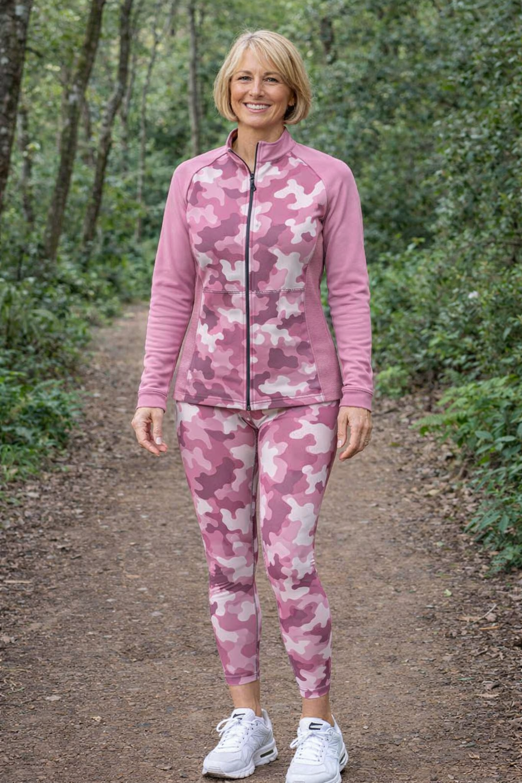 Alpha And Omega Be Strong Pink Camo Print Trail Jacket