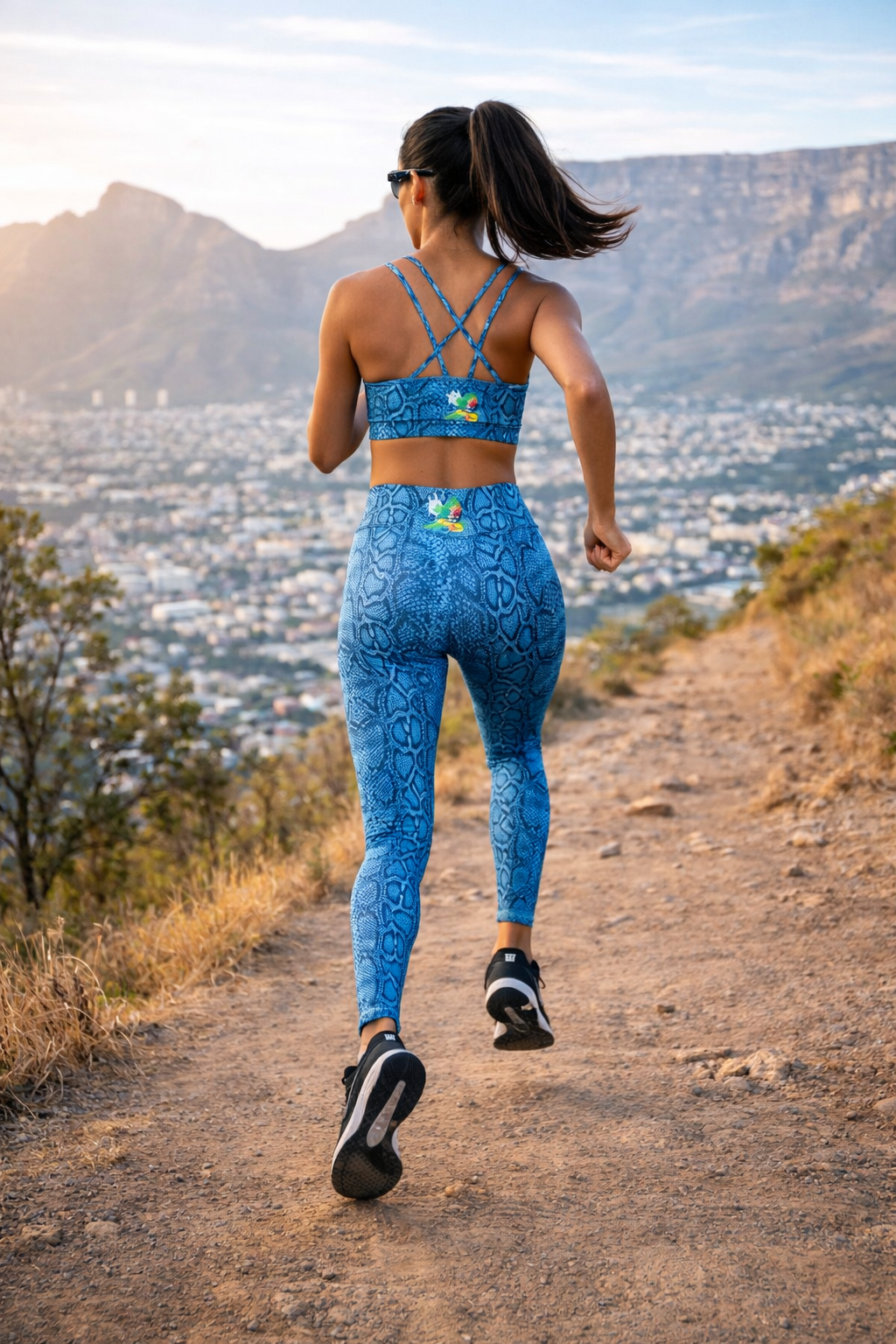 Double Thinstrap Crop Top - Snakeskin