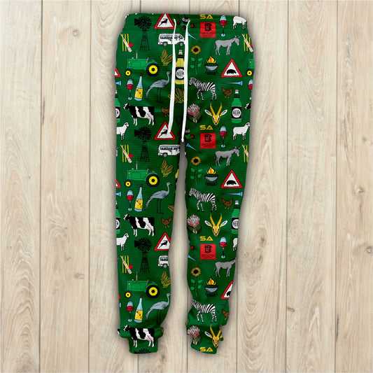Iconic - Green & Gold - 44 Klub  Unisex Waffle Sweatpants