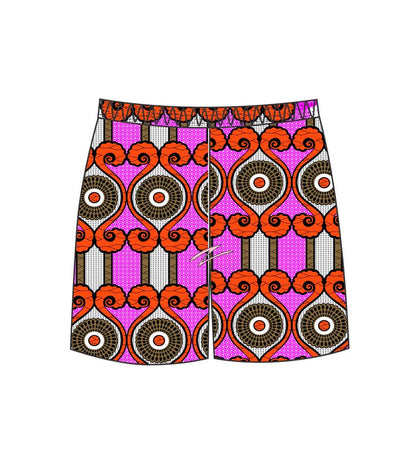 ORANGE SHWE SHWE LASERCUT PERFORMANCE FISHING SHORTS / SWIM SHORTS