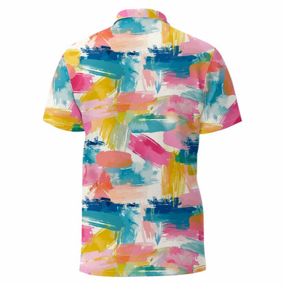 Pastel brush strokes Golf Shirt (3759)