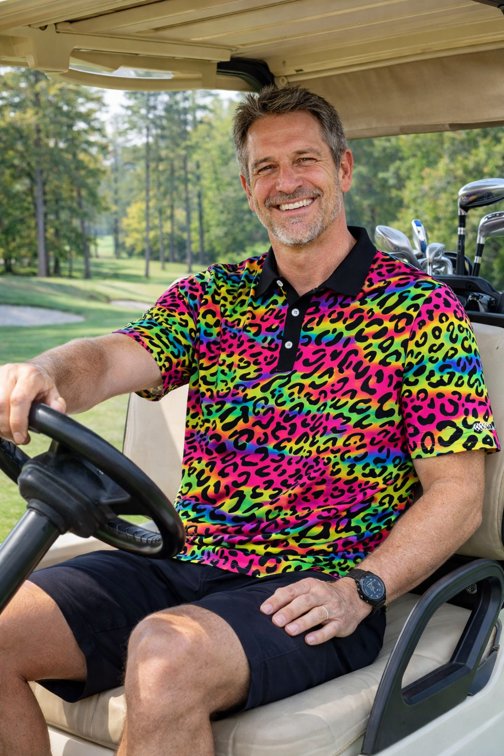Psychedelic Animal Golf Shirt