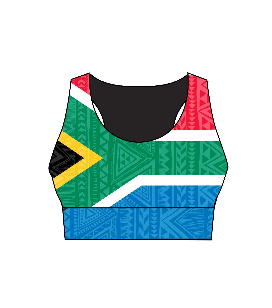 SA Flag Active Crop Top