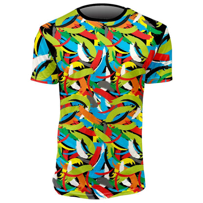 MW Active - Padel, Tennis, Run Dry Active T-Shirt - Brushstrokes