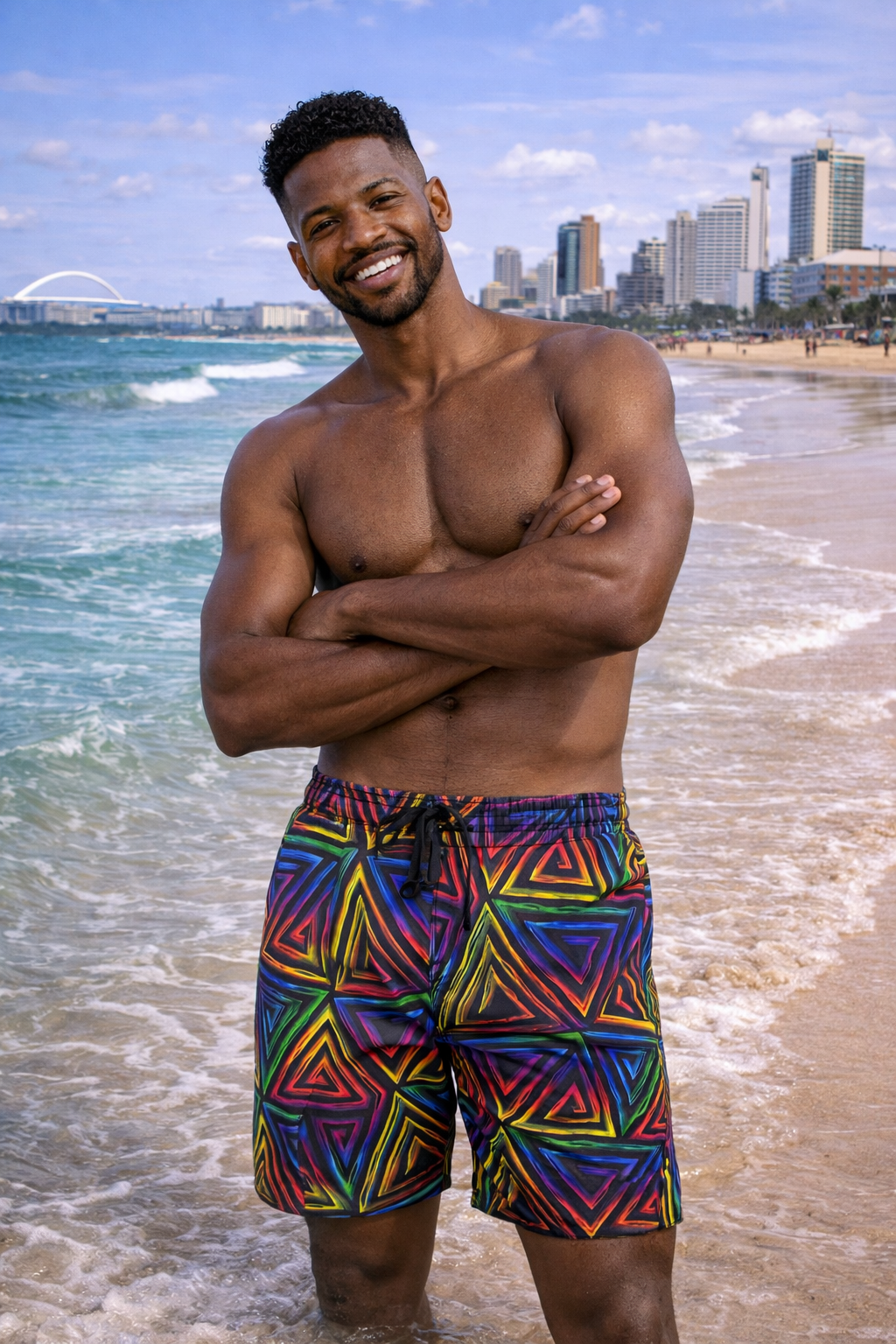 BLINDING LIGHTS LASERCUT PERFORMANCE FISHING SHORTS / SWIM SHORTS