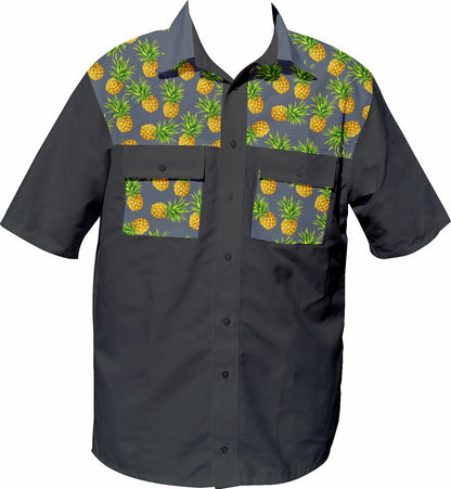 Pineapple  - Safari Button Up Shirt (3827)