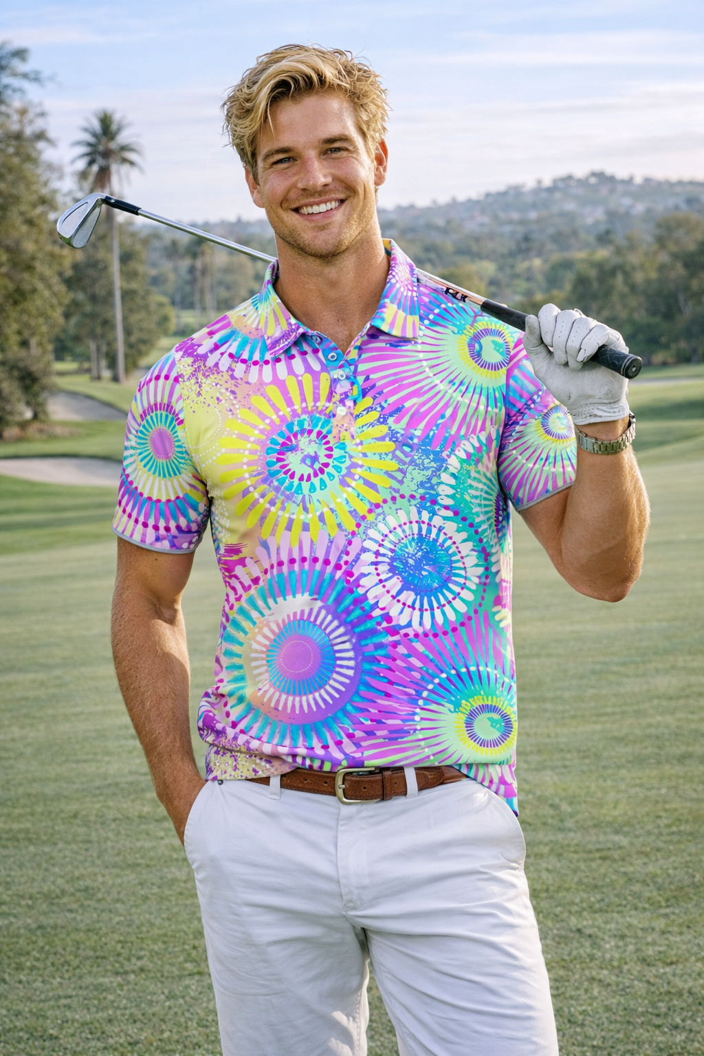 Pastel Tie dye   Golf Shirt