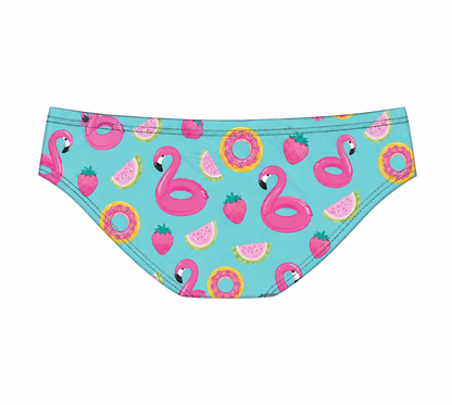 Men's Brief Swimsuit - Flamingo Strawberry