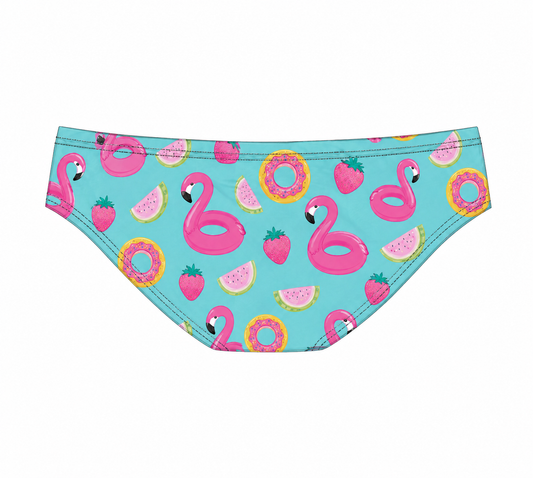 Men's Brief Swimsuit - Flamingo Strawberry