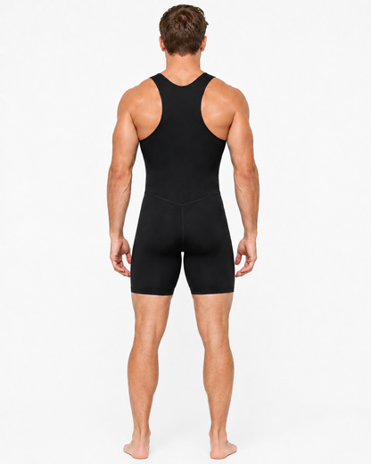 Men's Rowing Unisuit - South African Flag Elephant Black