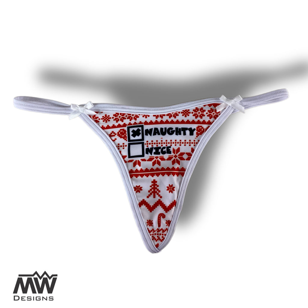 XMAS NAUGHTY OR NICE G-STRING – Martin West Designs