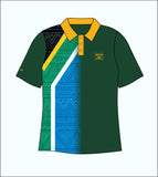 44 BOKKE Suid Afrika Vlag - Rugby Printed Golf Shirt