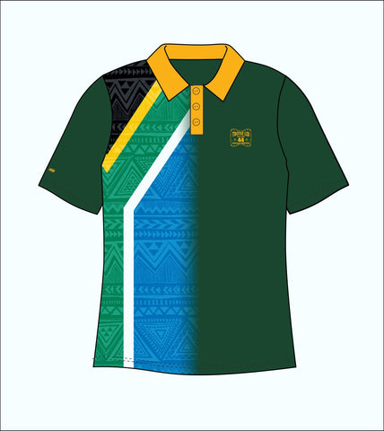 44 BOKKE Suid Afrika Vlag - Rugby Printed Golf Shirt (3547)