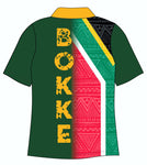 44 BOKKE Suid Afrika Vlag - Rugby Printed Golf Shirt