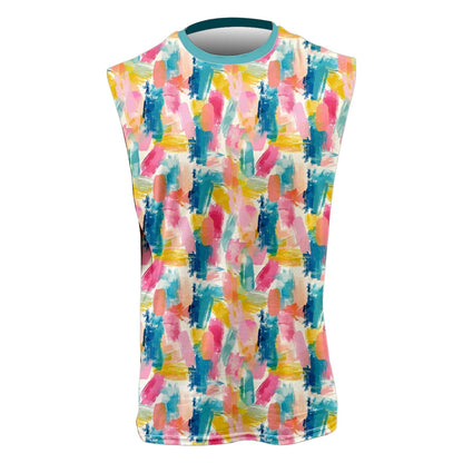 MW Active - Training, Dry Active Vest - Pastel Brush Strokes (3759)
