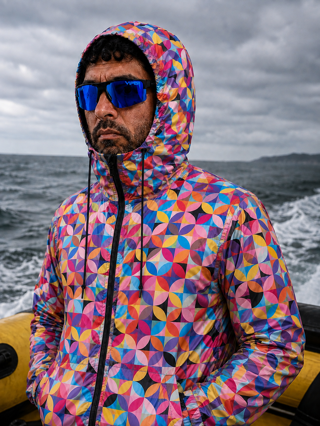Unisex Packable Run Shell - Geo Petals (3053)