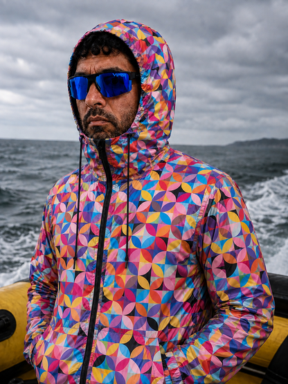 Unisex Packable Run Shell - Geo Petals (3053)