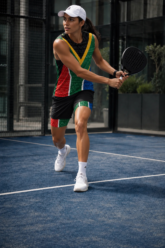 Ladies' 2-in-1 Run Short with Pocket Tights - SA Flag