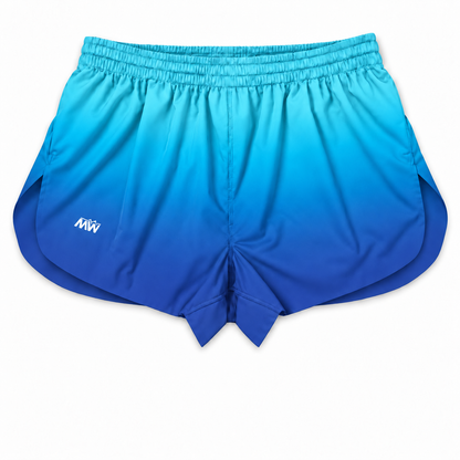 Ladies Phantom Laser-Cut Running Shorts – Chroma Collection – Blue Pulse