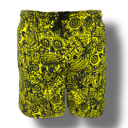 MEXICAN SKULLS  LASERCUT PERFORMANCE FISHING SHORTS / SWIM SHORTS (2424)