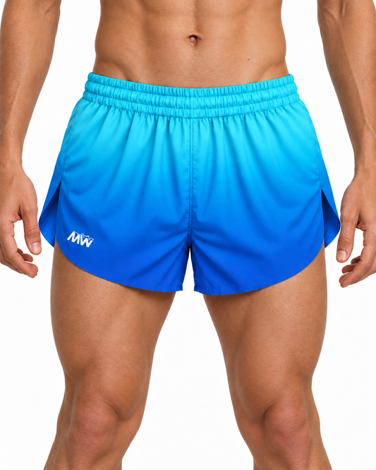 Men’s Phantom Laser-Cut Running Shorts – Chroma Collection – Blue Pulse
