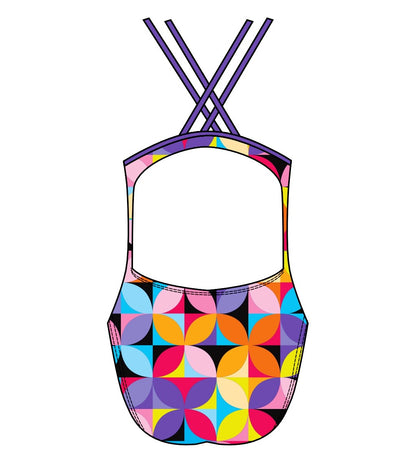 Female fastback swimsuit - Geo petals (3053)
