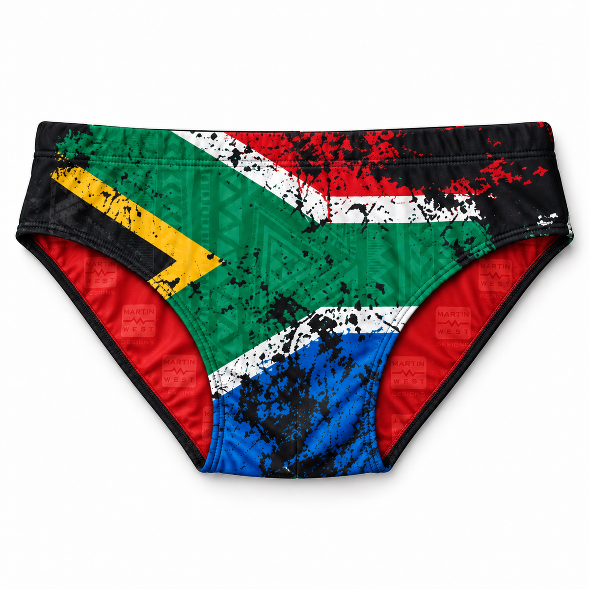 Boys' Brief Swimsuit - South African Flag