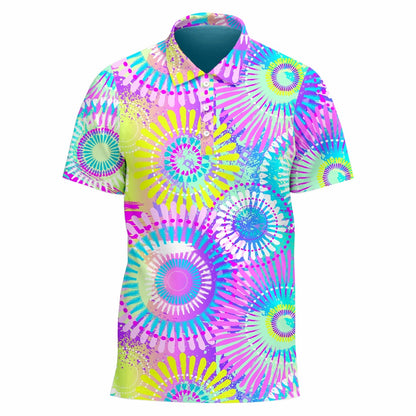 Pastel Tie dye Golf Shirt (3764)