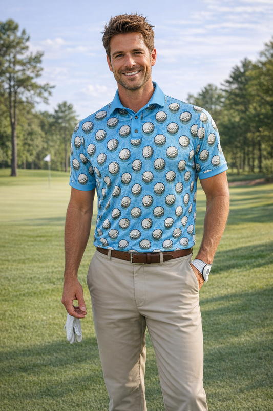 Golf Balls Golf Shirt (3603)