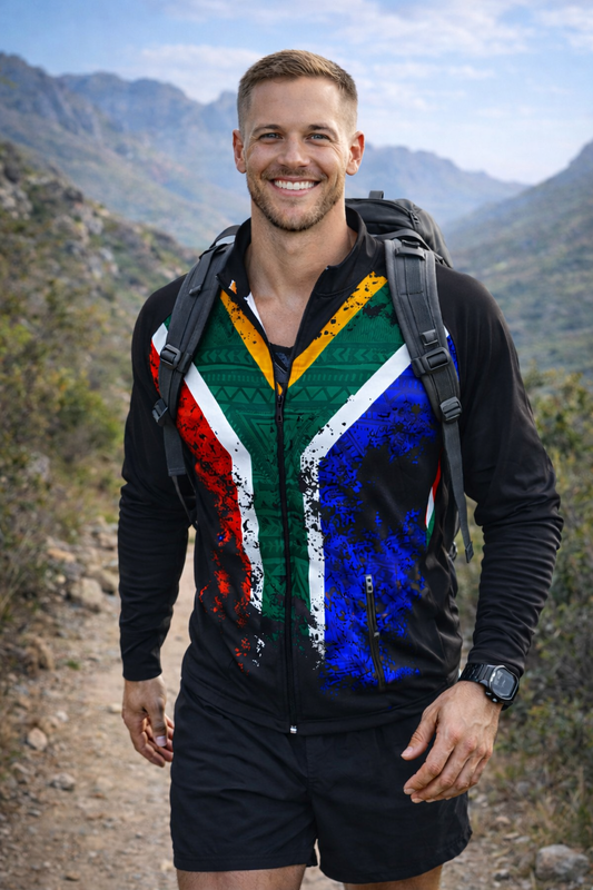 South African Flag Long Sleeve Cycle-Trail Jacket unisex  (2424)