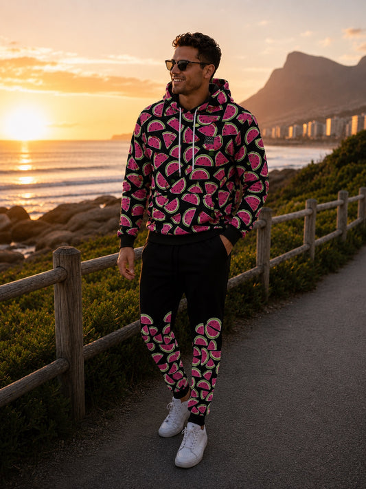 Black Watermelon Unisex Cosy Hoodie (2953)