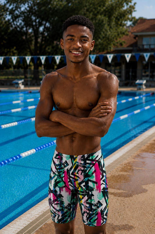 Men's Jammer Swimsuit - Ethnic Flash