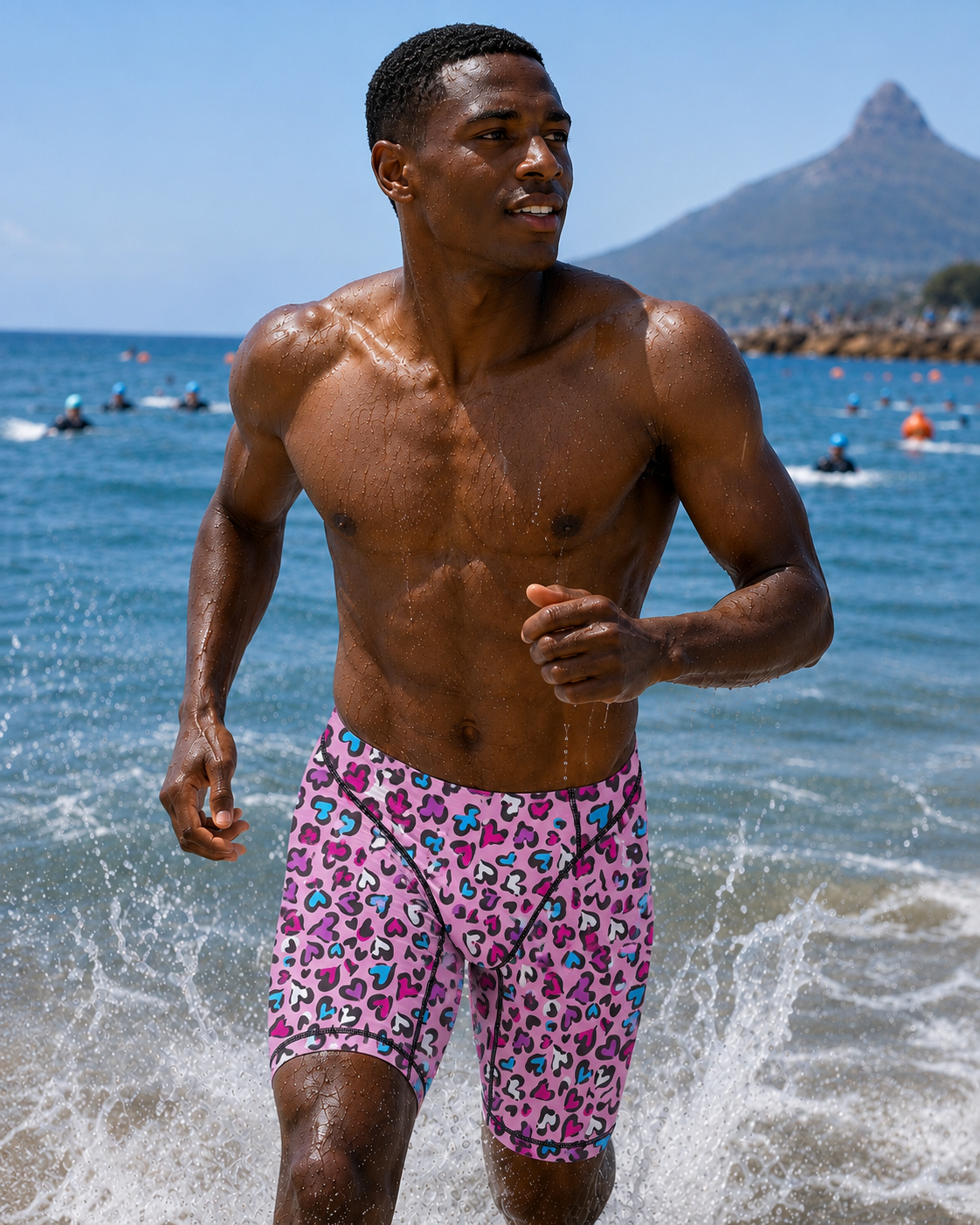 Men's Jammer Swimsuit - Love Leopard