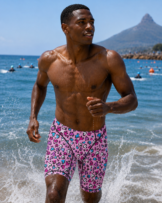 Men's Jammer Swimsuit - Love Leopard