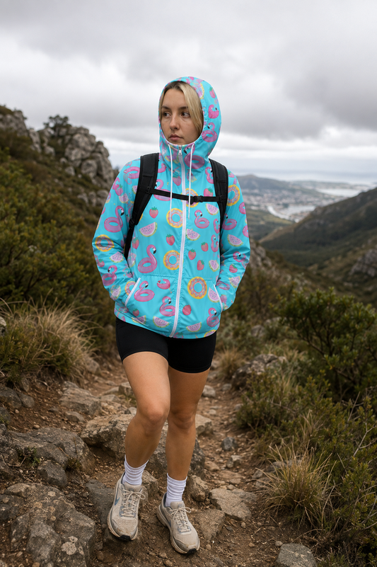 Unisex Packable Run Shell - Flamingo Strawberry (3779)