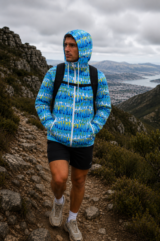 Unisex Packable Run Shell - Reflection Blue