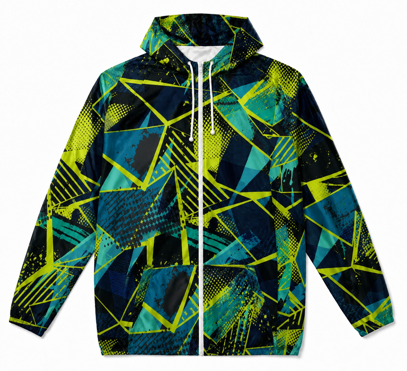 Unisex Packable Run Shell - Green Laser (3788)