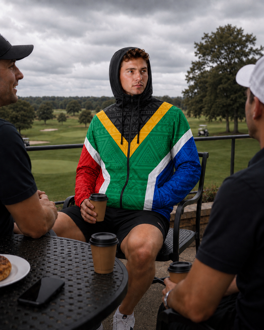 Unisex Packable Run Shell - South African Flag
